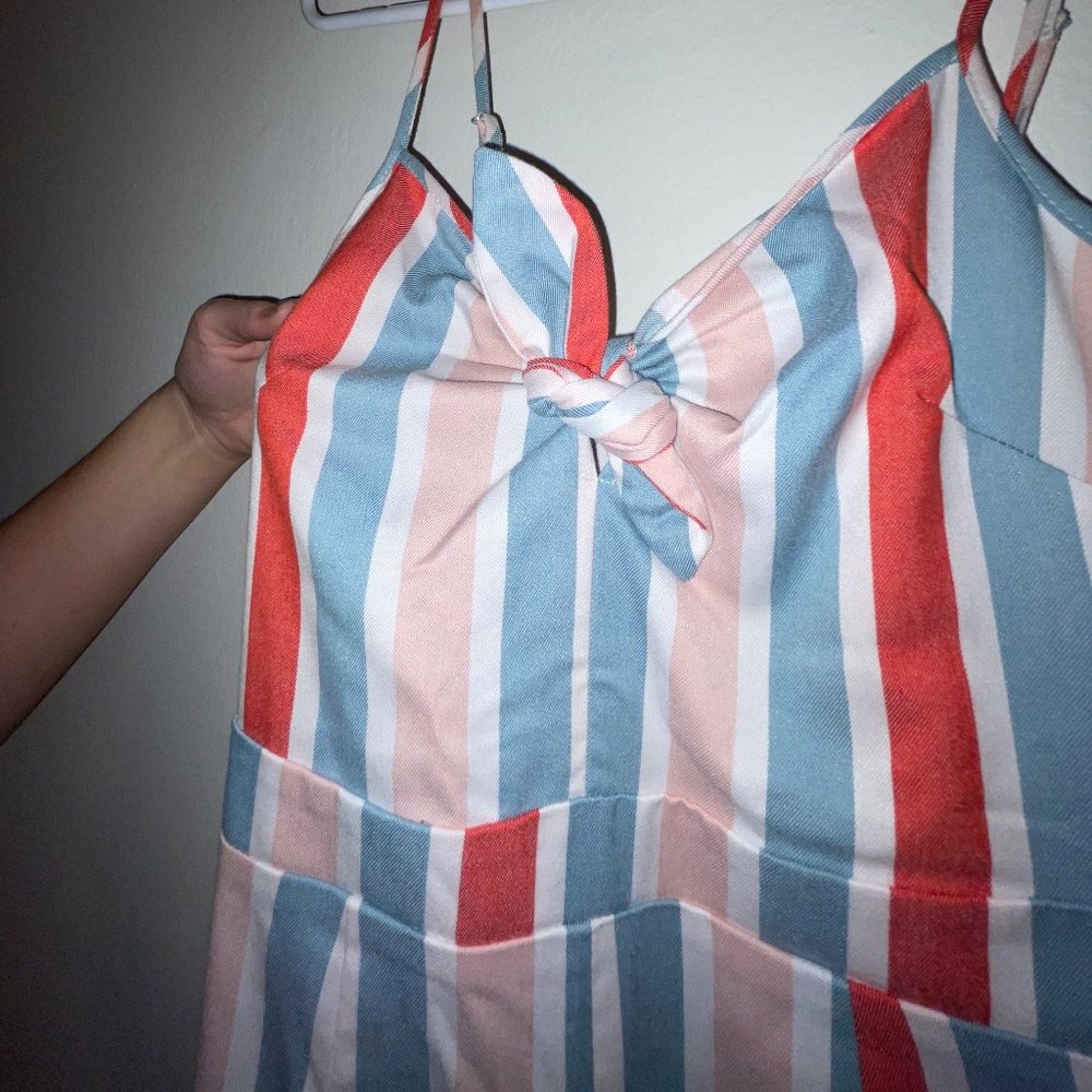 Romeo & Juliet Couture Striped Jumpsuit